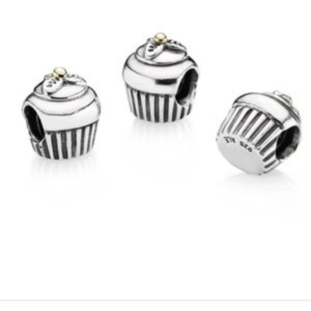 Pandora Two-Tone Cupcake Charm